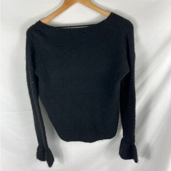 NWT Vero Moda Brushed Knit Bell Sleeve Sweater Black Size XS - Picture 5 of 5